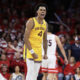 Desmond Cambridge celebrates during the game against Arizona.