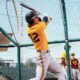 Luke Keaschall at batting practice for Arizona State baseball.