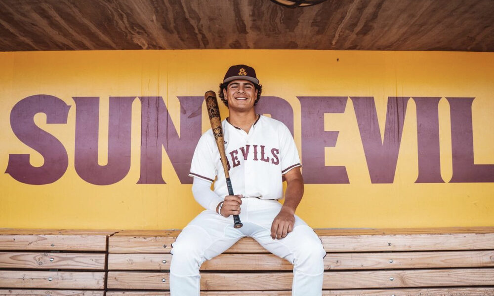 Ralphy Velazquez visiting Arizona State baseball.