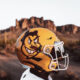 Arizona State football helmet, Sun Devil Saturday Guide cover.