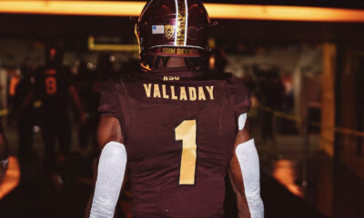 Xazavian Valladay in an Arizona State football uniform.