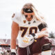 Emmit Bohle of Arizona State pregame, a key starter for ASU, who will be out for the season.