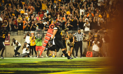 Cameron Skattebo scores a touchdown for ASU football