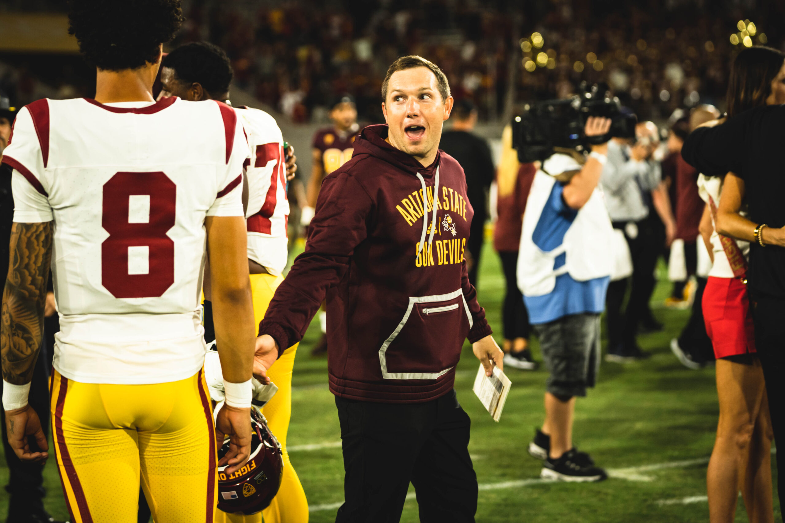 Lincoln Riley spoke highly of Arizona State football head coach Kenny Dillingham.