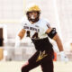 Linebacker Tate Romney in a spring practice.