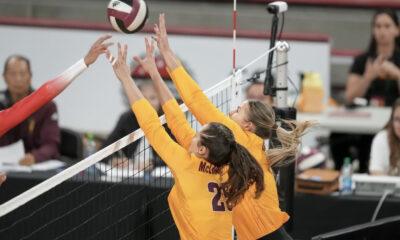 ASU Women's Volleyball gets the victory over Arizona.