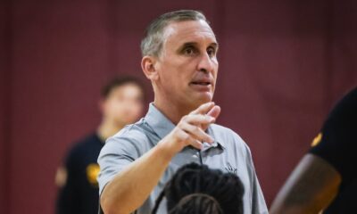 Arizona State coach Bobby Hurley during the first practice of the season.