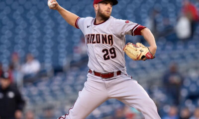 Former Sun Devil Merrill Kelly pitches for the Diamondbacks.