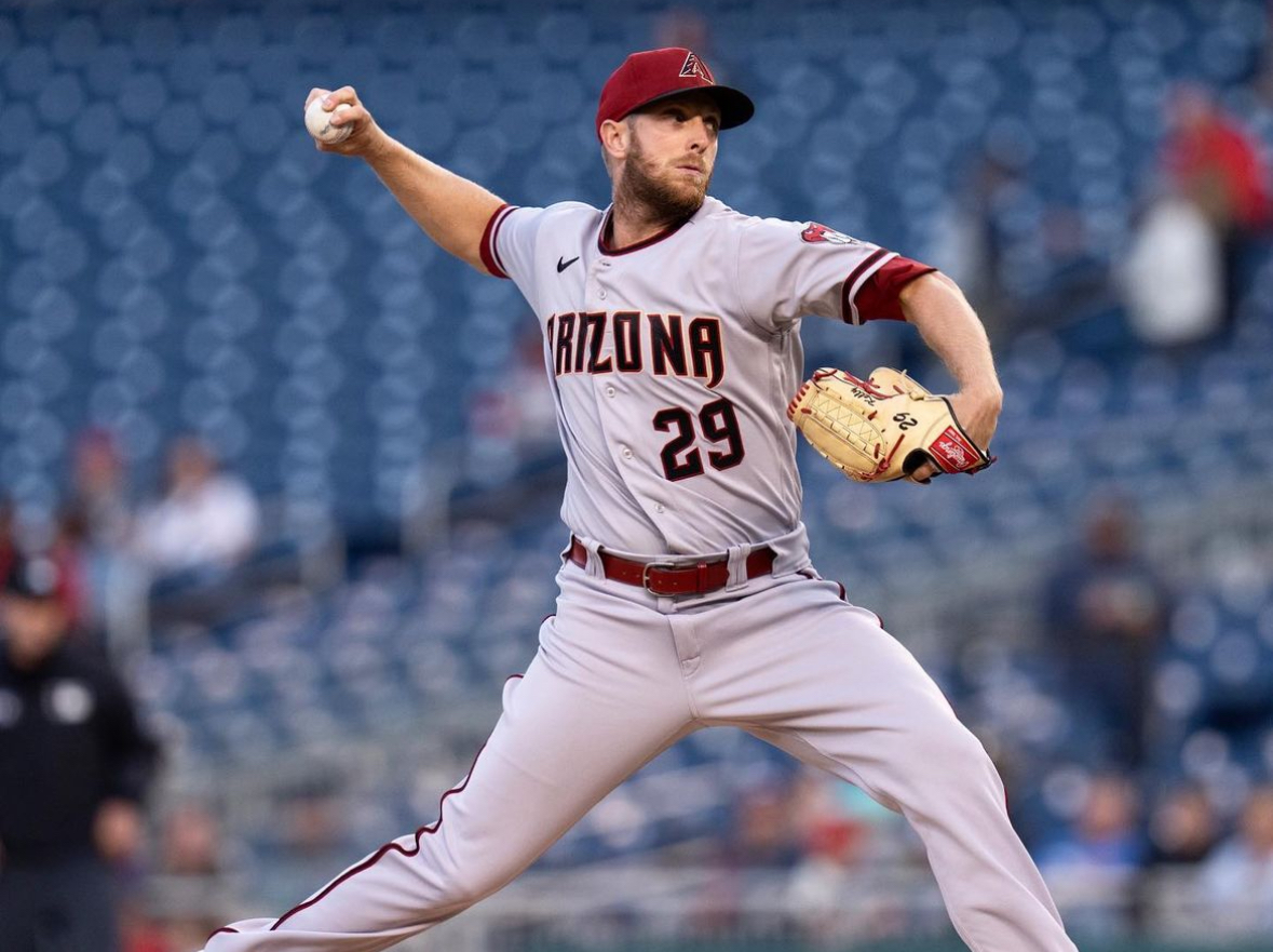 Former Sun Devil Merrill Kelly pitches for the Diamondbacks.