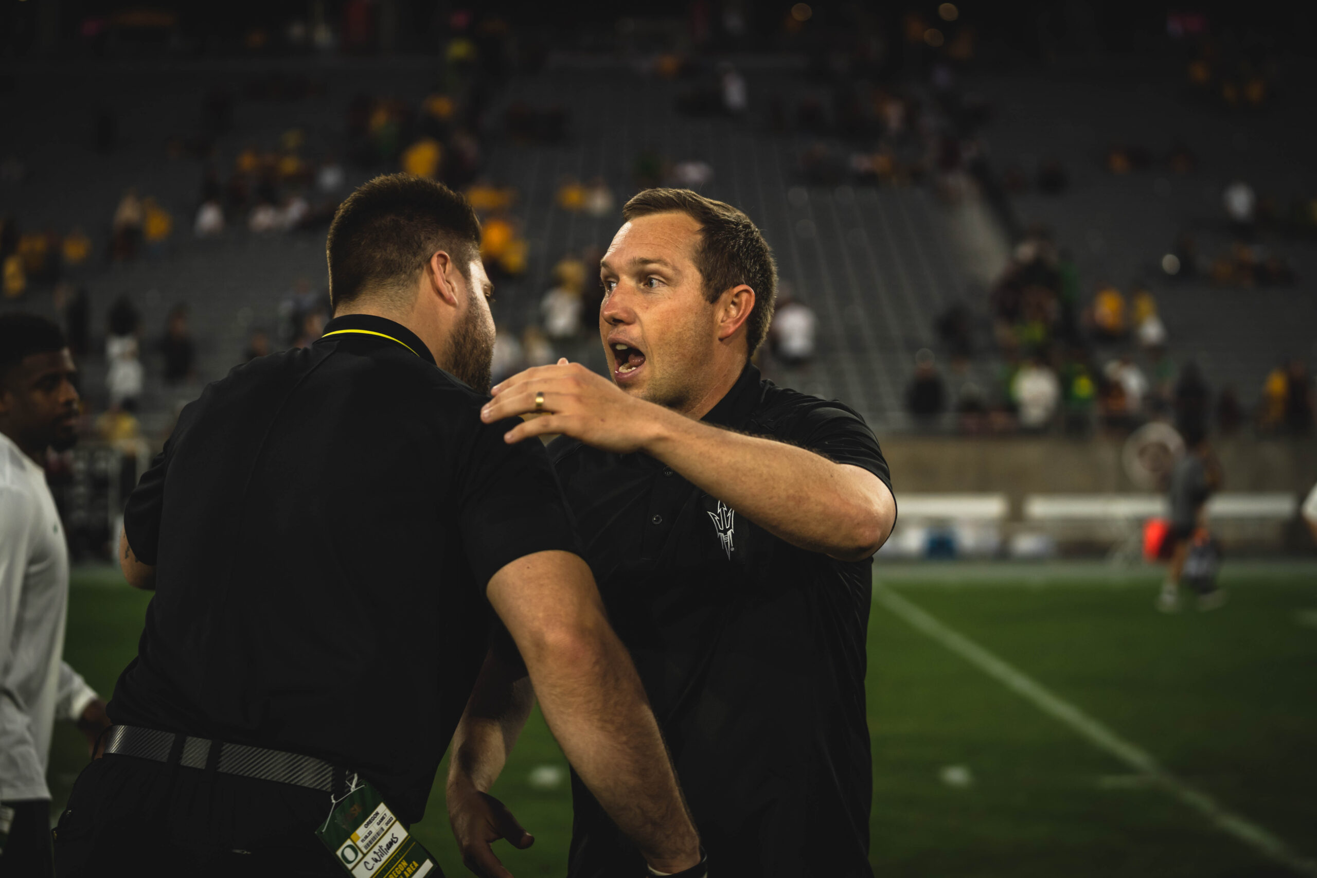 Arizona State football head coach Kenny Dillingham following a loss against Oregon.