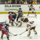 Arizona State and Arizona face eachother in a hockey match.