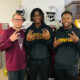 Arizona State football head coach Kenny Dillingham and defensive backs coach Bryan Carrington visiting Tony-Louis Nkuba.