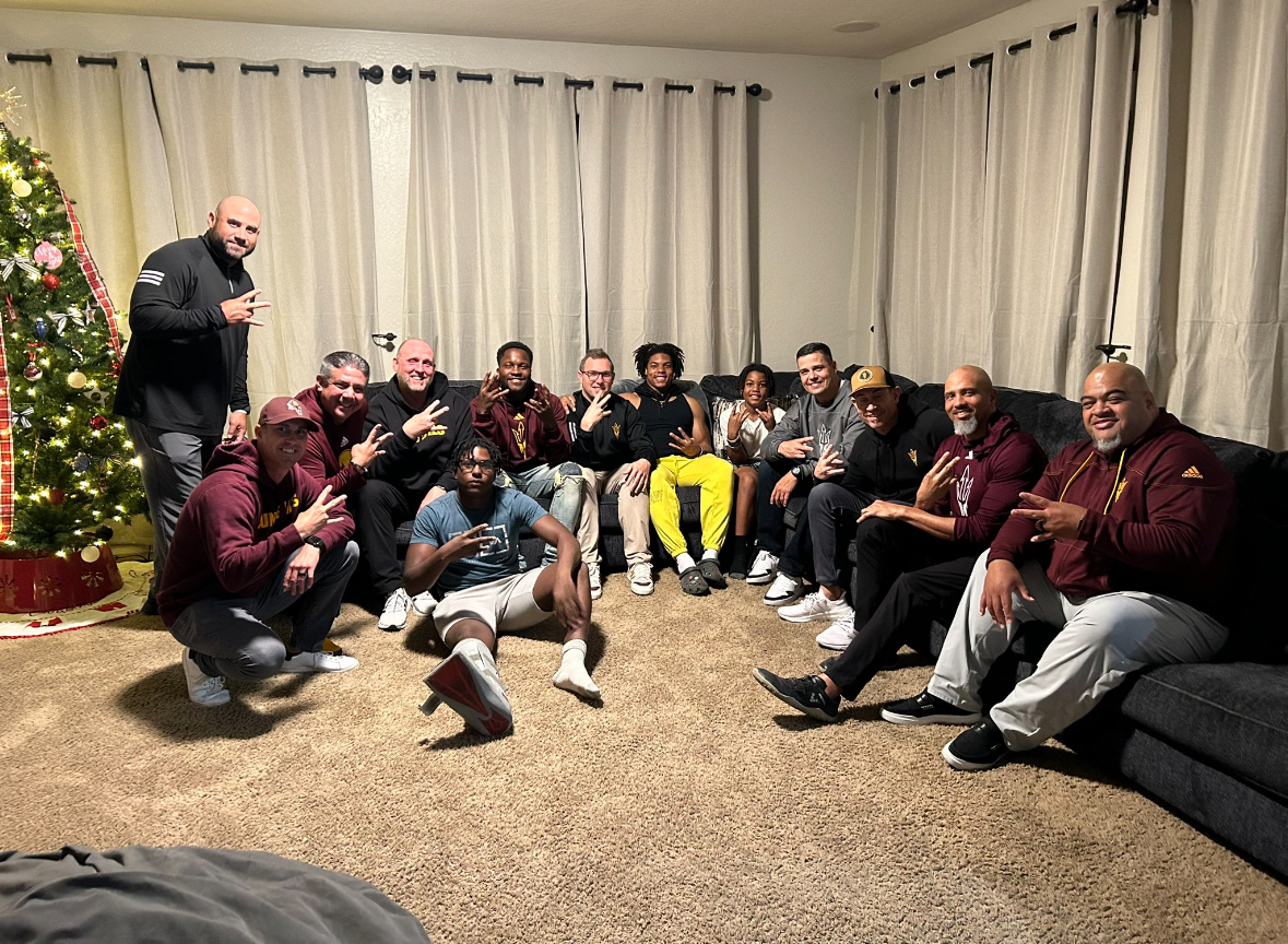 Arizona State football coaches visiting Jeremiah Newcombe.