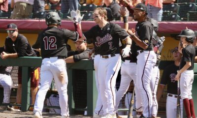 ASU baseball celebrates.