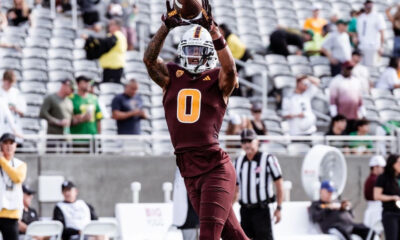 Jordyn Tyson makes a catch for Arizona State football.