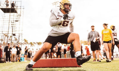 Anthonie Cooper of ASU football during practice.