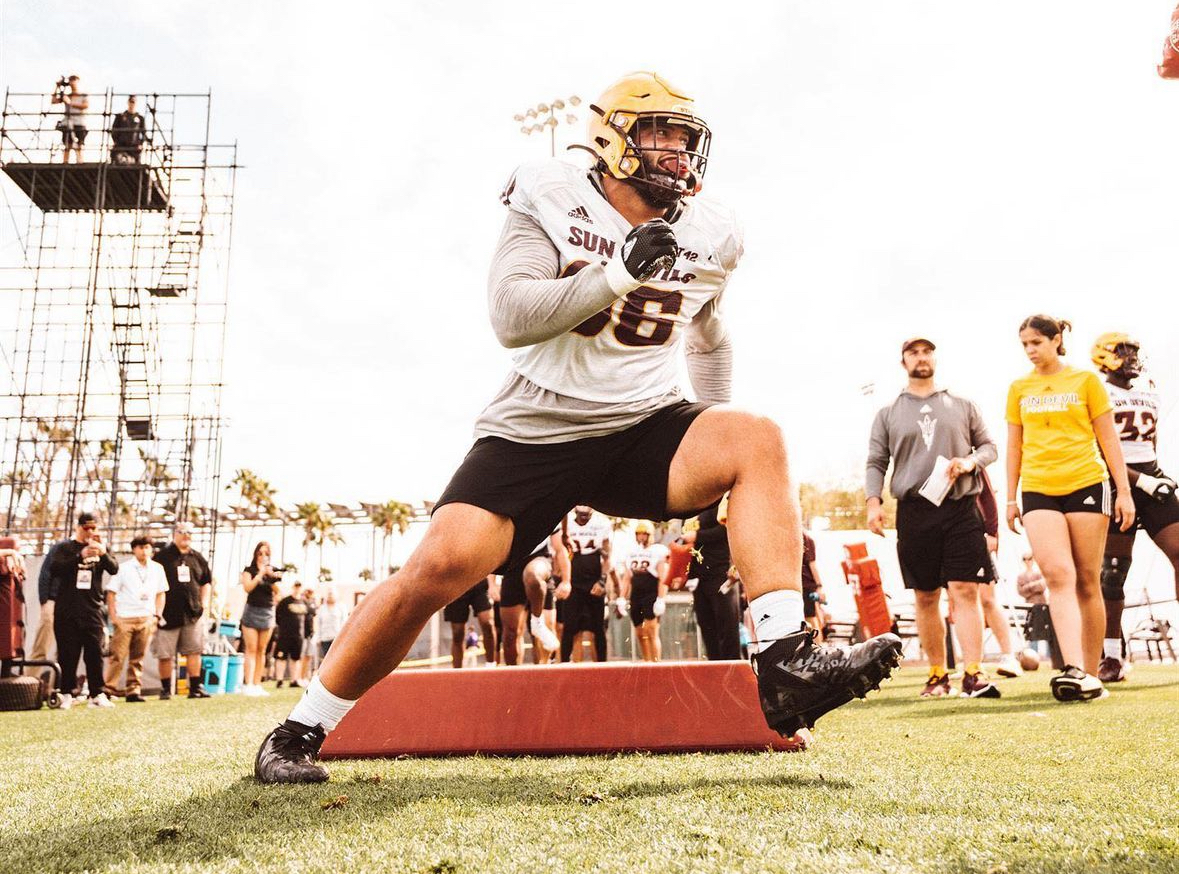 Anthonie Cooper of ASU football during practice.