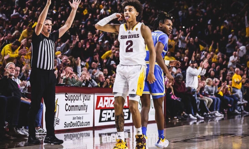 Former Sun Devil Austin Nunez celebrating against UCLA.