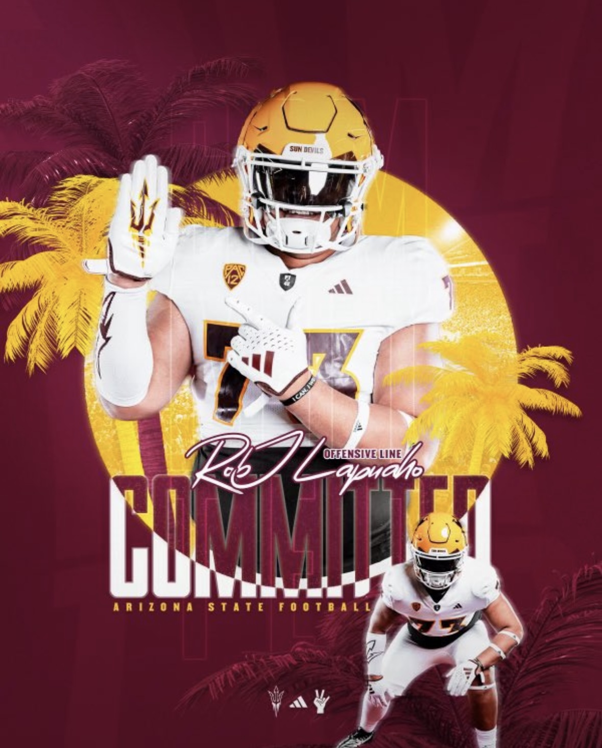 Three-star offensive lineman Rob Lapuaho commits to ASU.