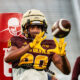 A player makes a catch for Arizona State football.