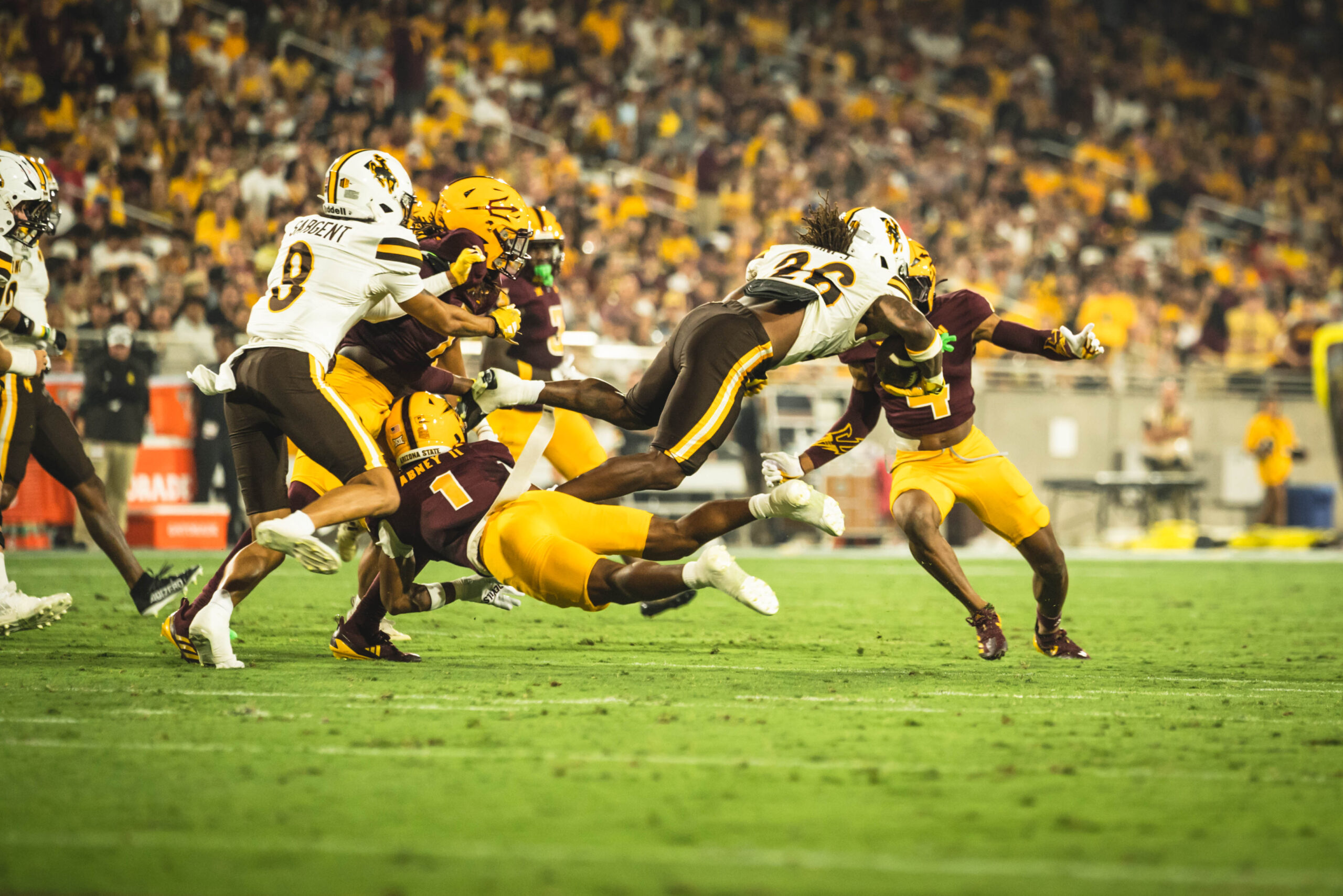 ASU football dominated Wyoming, led by it's stellar defense.