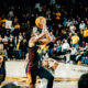 Arizona State basketball's Adam Miller shoots a game-tying shot in the final seconds of a game against Baylor on Jan. 11, 2025 at Desert Financial Arena. (Photo by Daniel Appel/Sun Devil Daily)