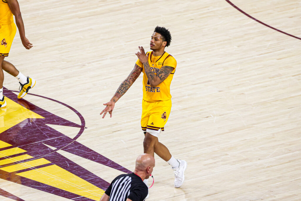 BJ Freeman led Arizona State with 19 points against Arizona. (Photo by Sedona Levy/Sun Devil Daily)