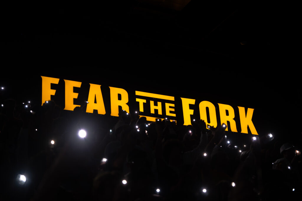 Fear The Fork lights up at Mullett Arena on Nov. 4, 2025. Photo by Aidan Stein/Sun Devil Daily.
